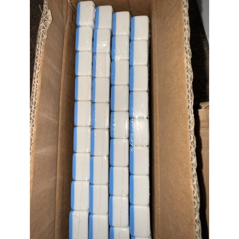 New American Mah Jong 152 Tiles Only, Blue Backs, Joker Tiles, 1.25”x1.5”x.8”